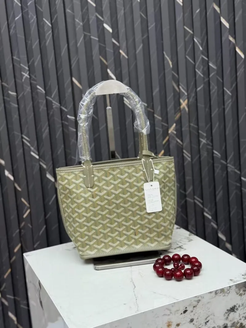 Alternative view of Goyard Light Green Tote Bag with Mini Pouch