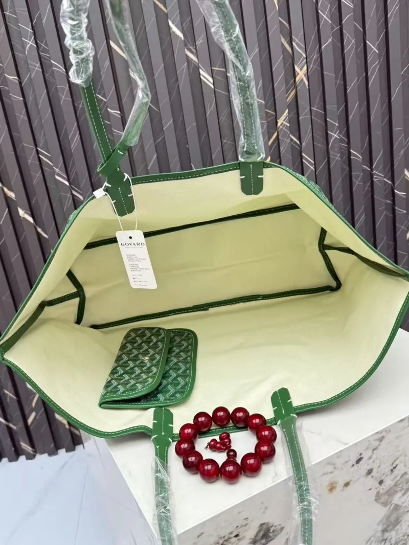 Goyard Green Shopping Tote Bag 421 - Image 4