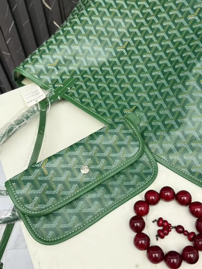 Goyard Green Shopping Tote Bag 421 - Image 5