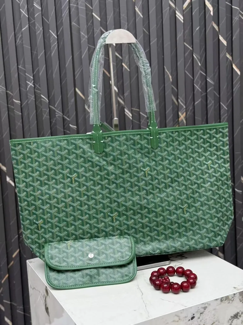 Goyard Green Tote Bag with Pouch