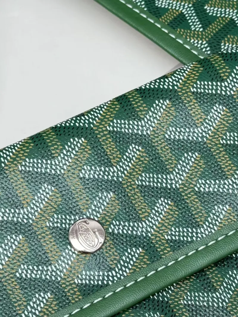 Goyard Green Tote Bag with Pouch - Image 6