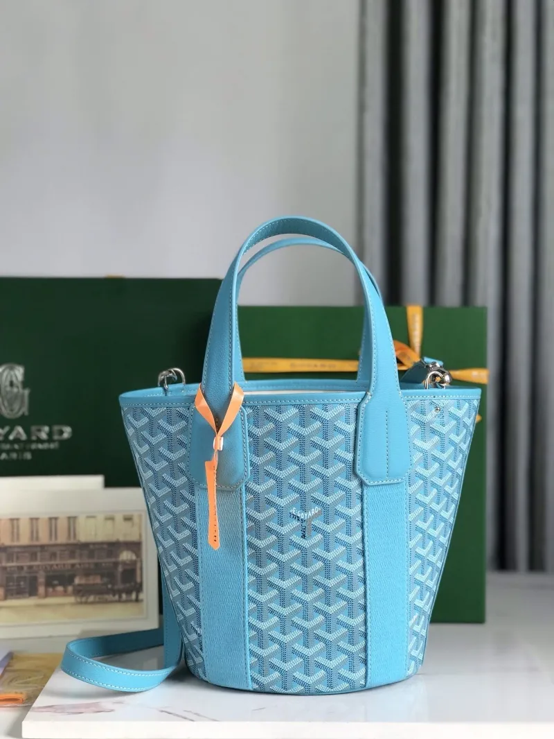Goyard Light Blue Bucket Shopping Bag 423