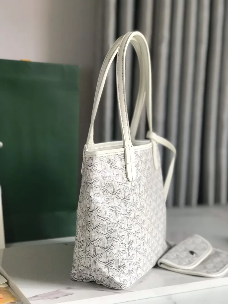 Alternative view of Goyard White Shopping Tote Bag with Pouch 426