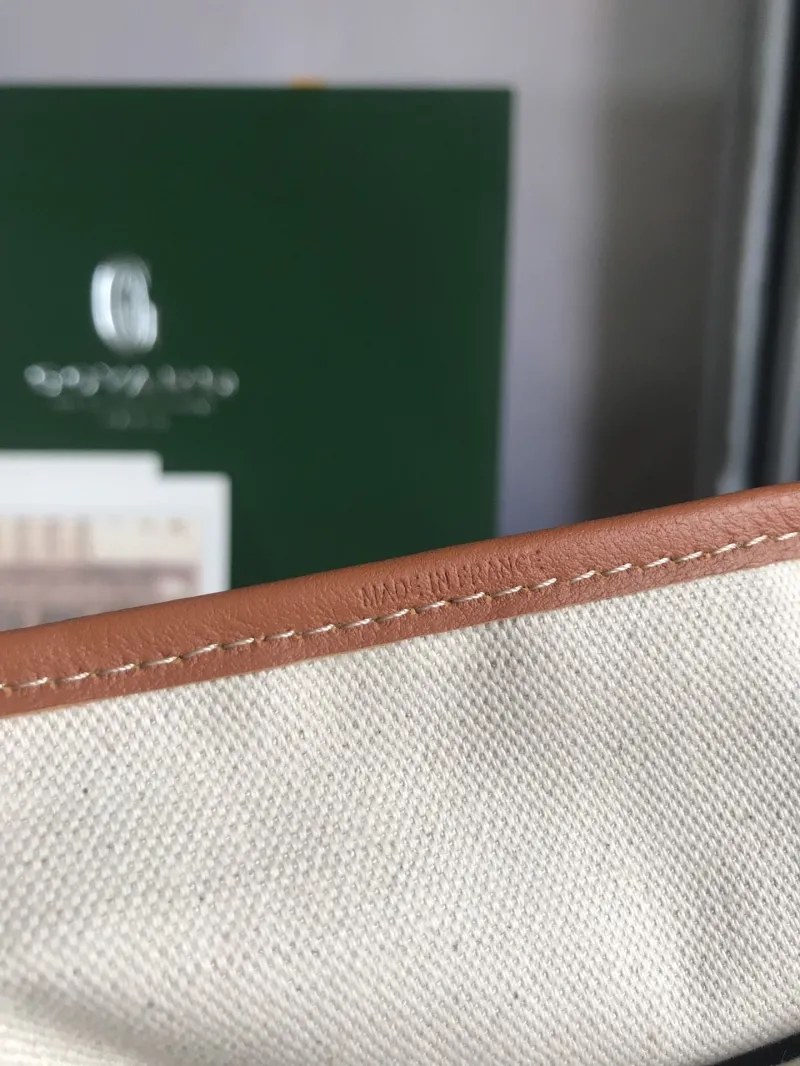 Goyard Black Tan Tote Bag with Pouch 427 - Image 7