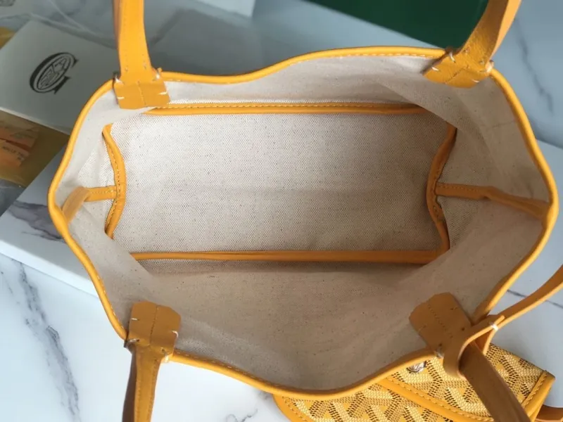 Goyard Yellow Tote Bag with Mini Pouch - Image 8