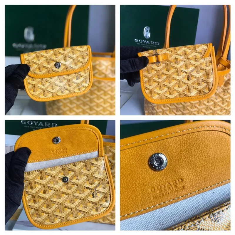 Goyard Yellow Tote Bag with Mini Pouch - Image 9