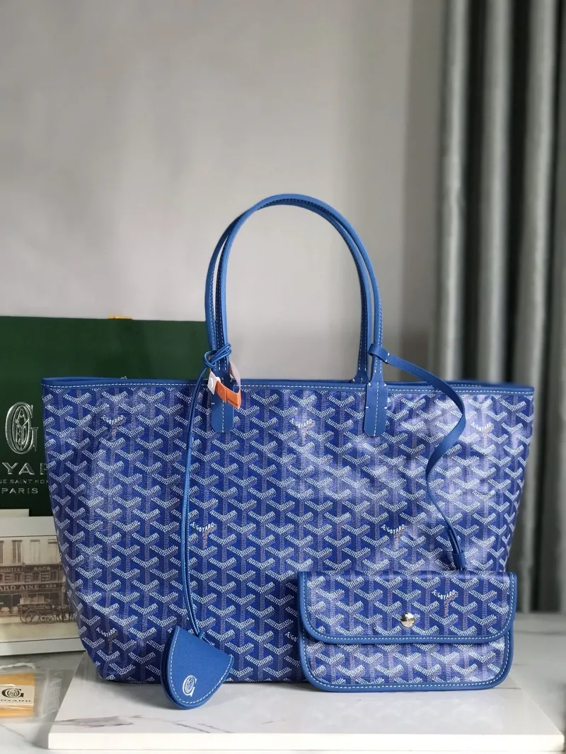 Goyard Blue Tote Bag with Pouch 436