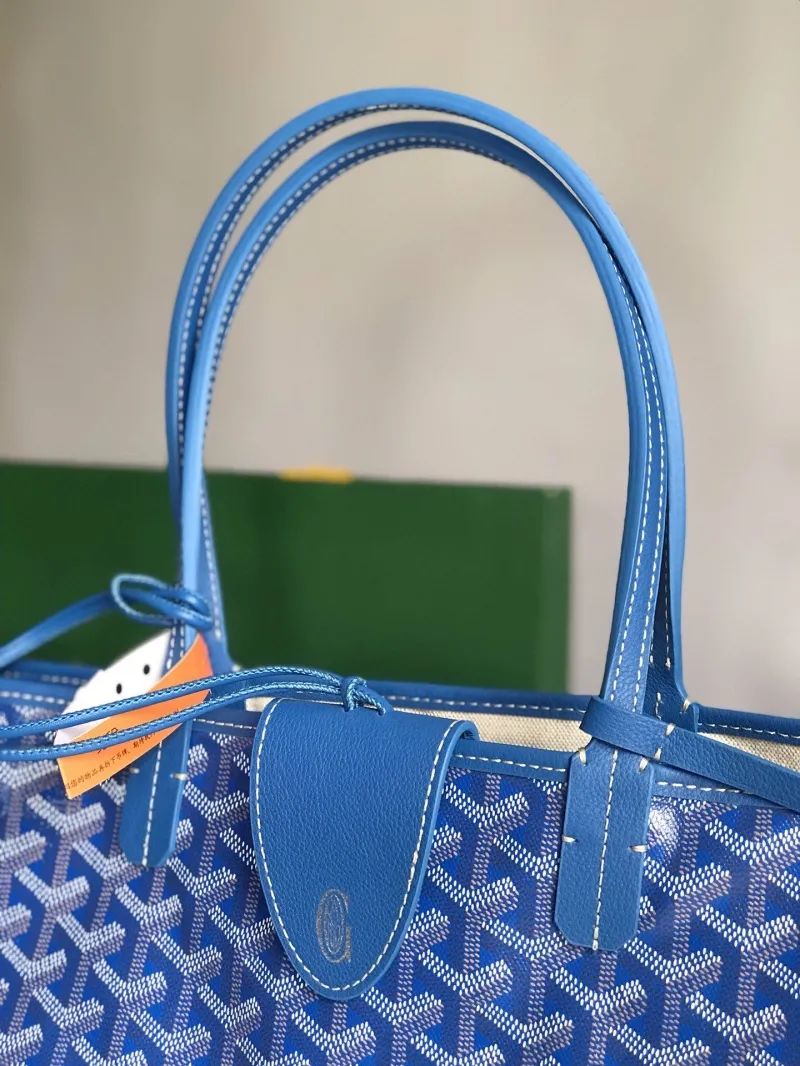 Goyard Blue Tote Bag with Pouch 436 - Image 5