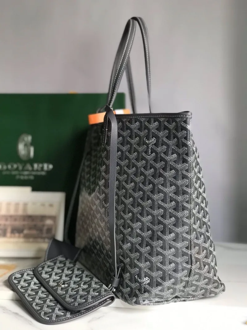 Alternative view of Goyard Gray Tote Bag with Pouch
