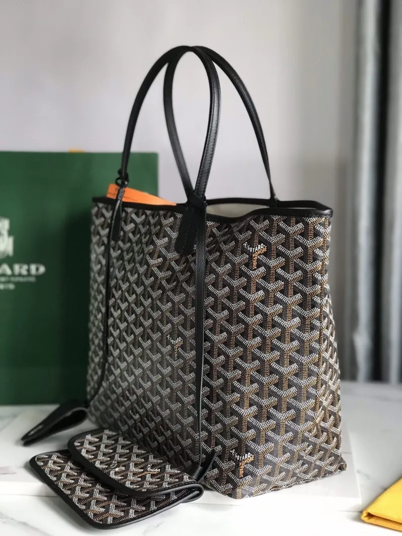 Alternative view of Goyard Black Tote Bag with Pouch