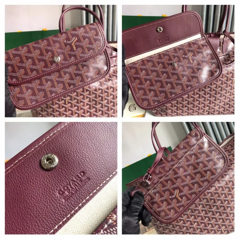 Goyard Burgundy Shopping Tote Bag 445 - Image 9