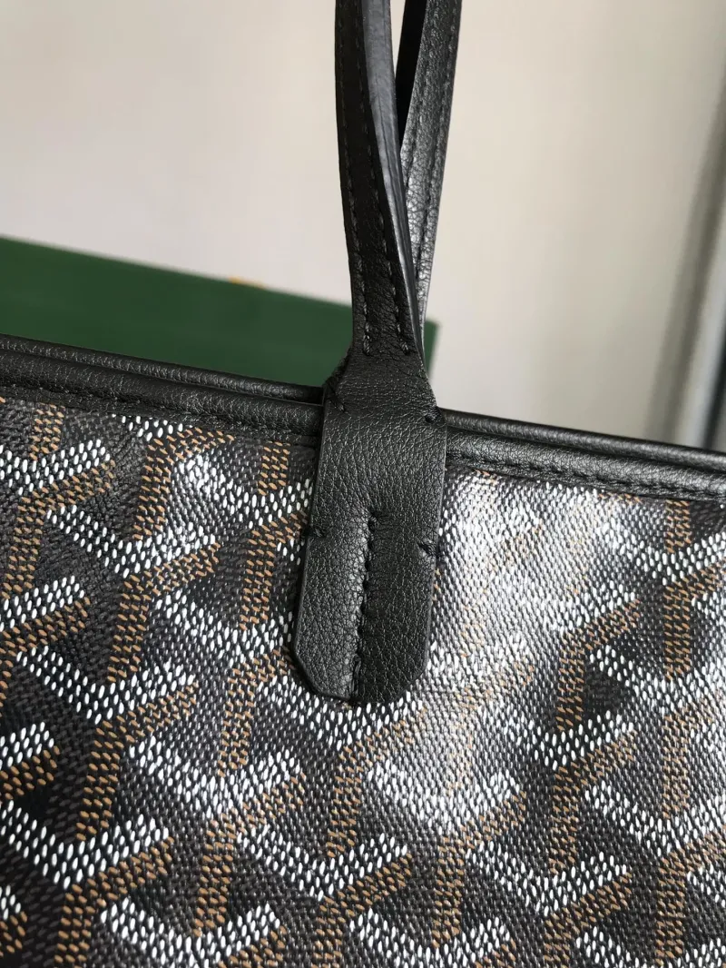 Goyard Black Tote Shopping Bag - Image 5