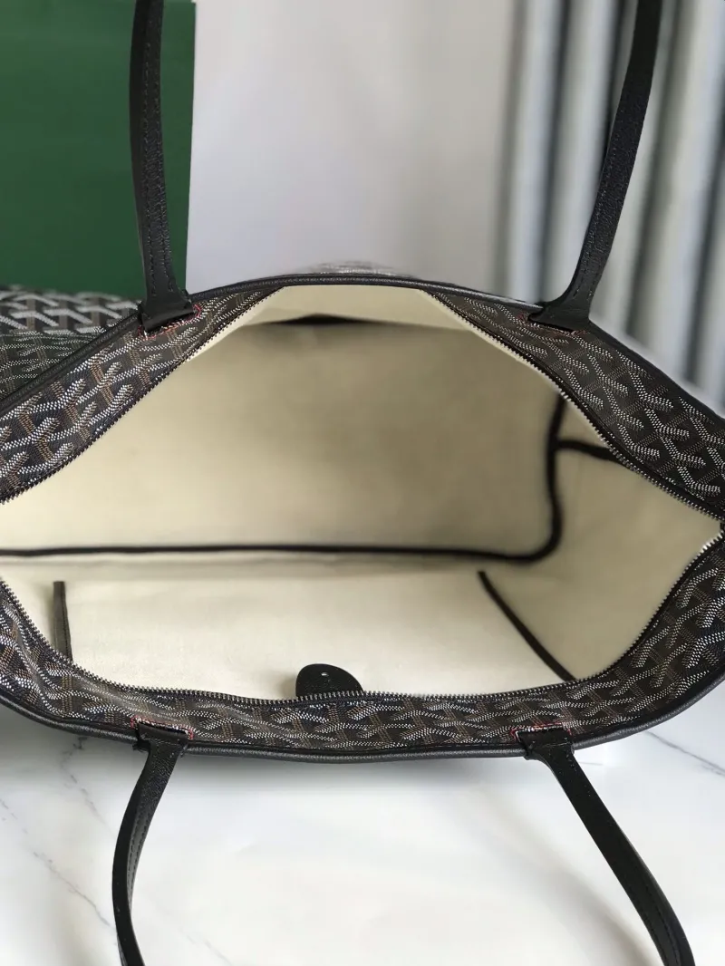 Goyard Black Tote Shopping Bag - Image 6