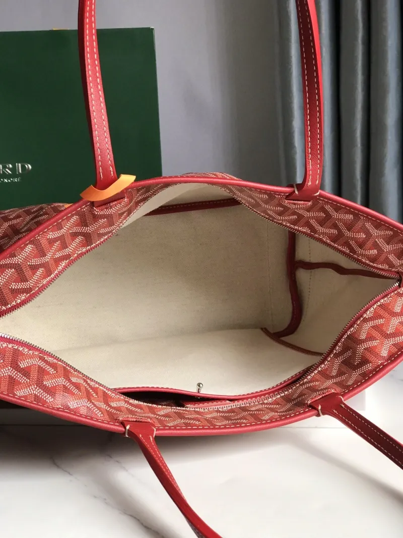Goyard Red Tote Shopping Bag 458 - Image 7