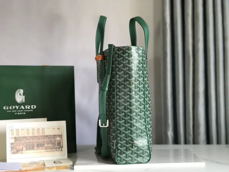 Goyard Green Shopping Tote Bag 467 - Image 3