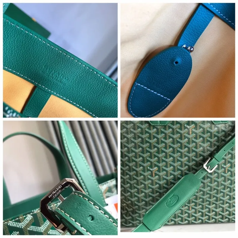 Goyard Green Shopping Tote Bag 467 - Image 9