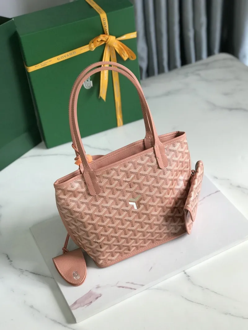 Goyard Pink Mini Shopping Tote Bag 469 - Image 3