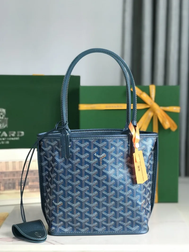 Alternative view of Goyard Blue Mini Shopping Tote Bag 471