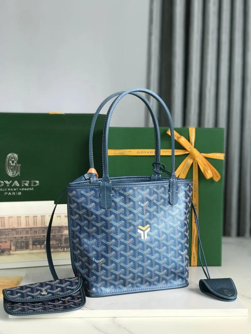 Goyard Blue Mini Shopping Tote Bag 471 - Image 3