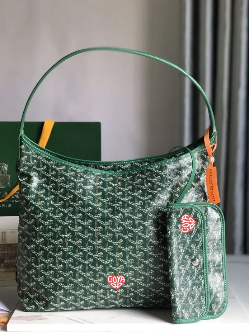 Goyard Green Hobo Shoulder Bag with Pouch