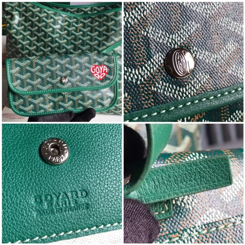 Goyard Green Hobo Shoulder Bag with Pouch - Image 8