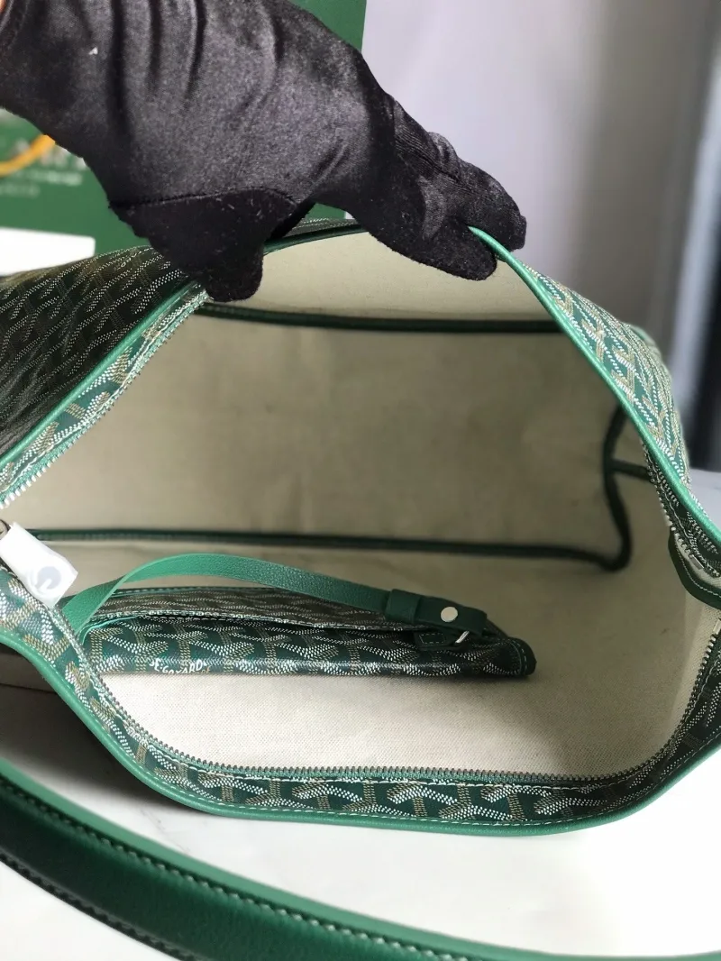 Goyard Green Hobo Shoulder Bag with Pouch - Image 9