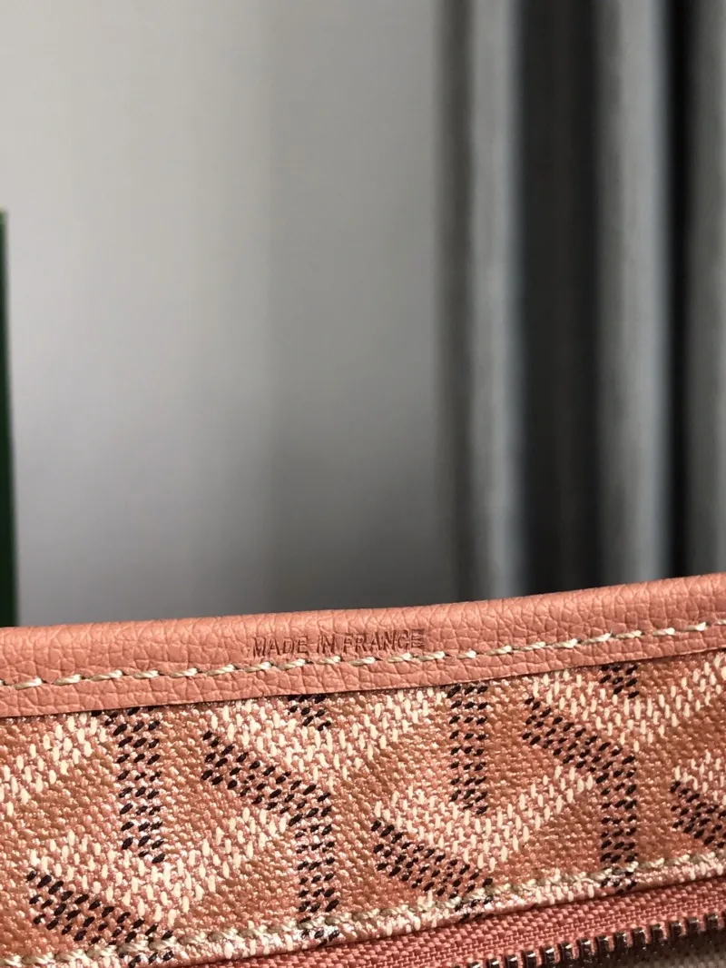Goyard Rose Pink Hobo Shoulder Bag With Pouch - Image 5