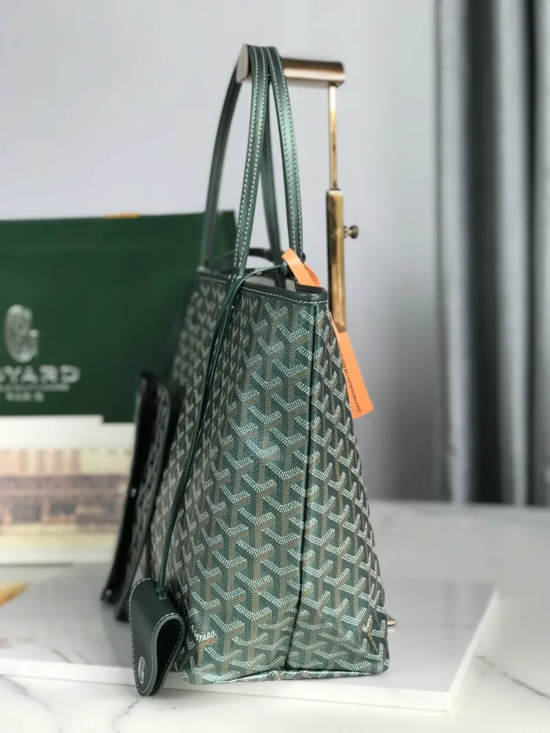 Alternative view of Goyard Dark Green Tote Bag 484
