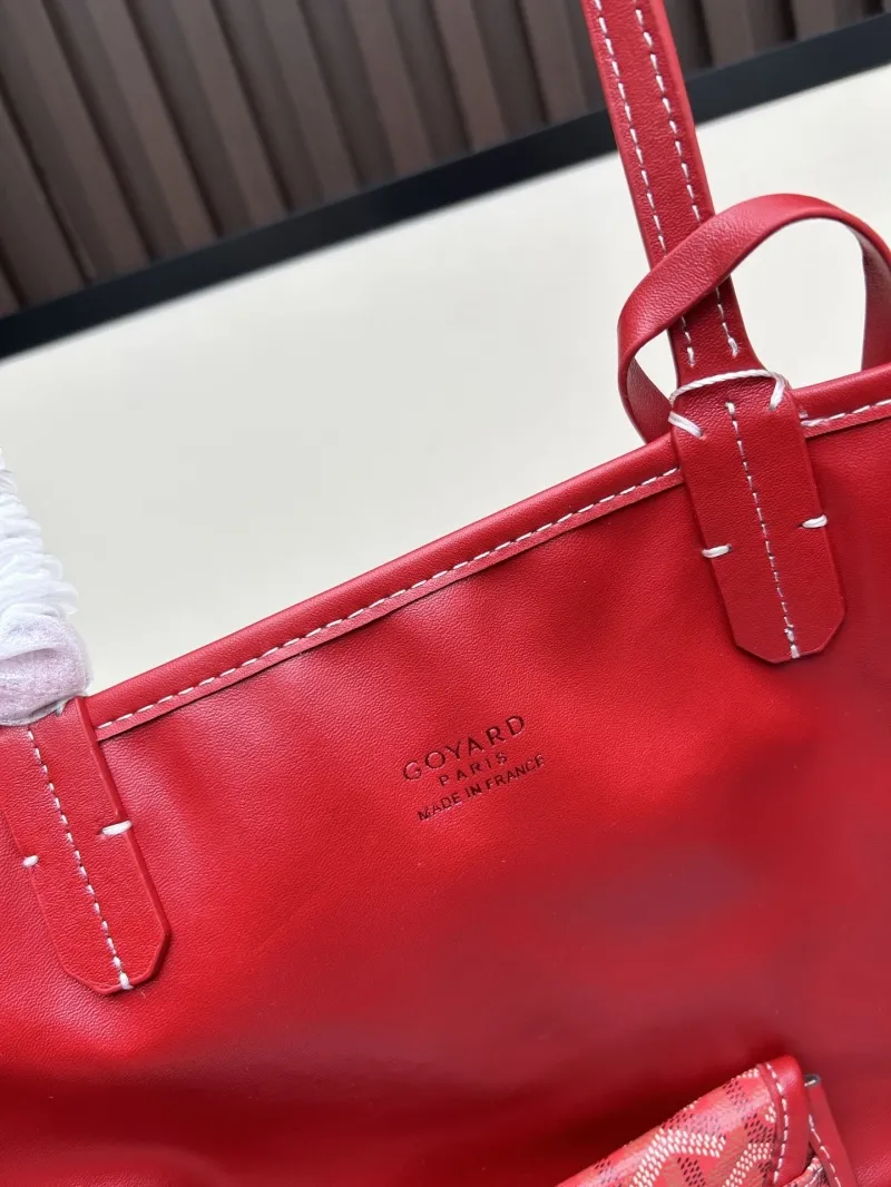 Goyard Red Shopping Tote Bag with Pouch - Image 6