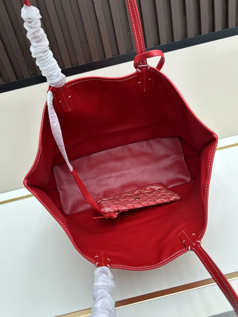 Goyard Red Shopping Tote Bag with Pouch - Image 7