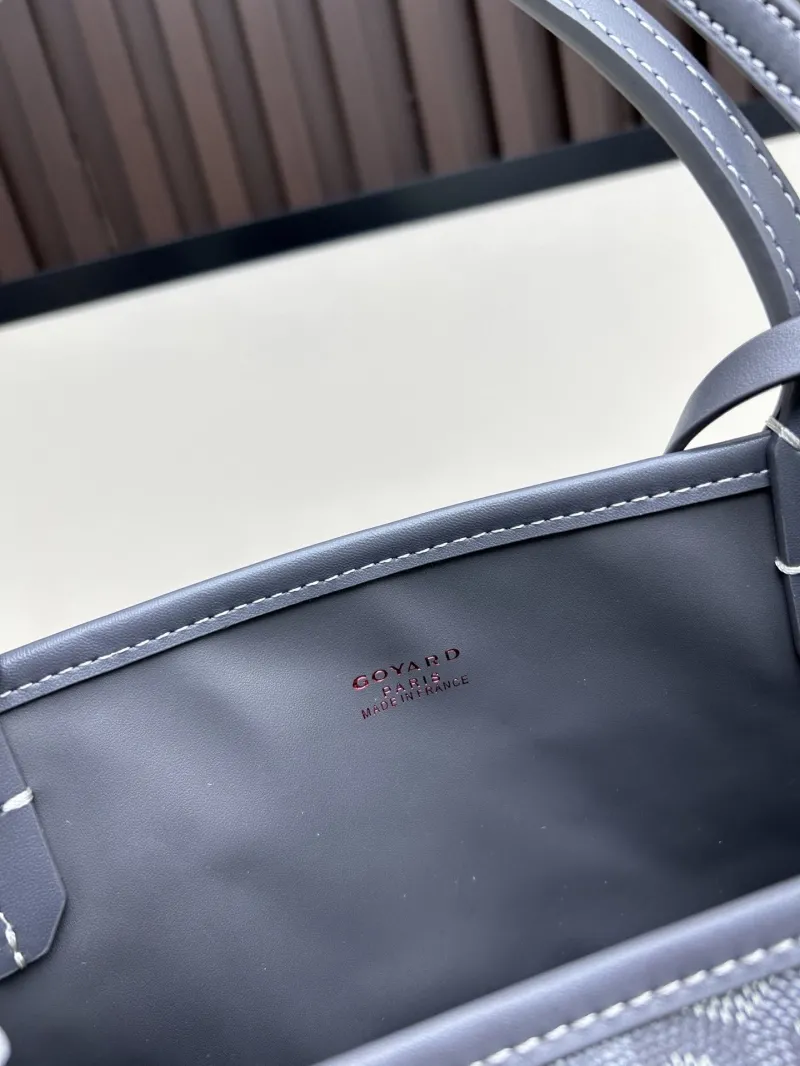 Goyard Gray Tote Shopping Bag with Pouch - Image 7