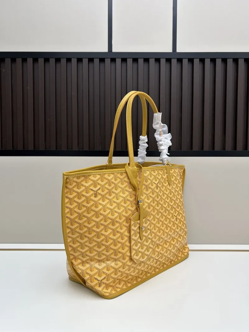 Alternative view of Goyard Yellow Shopping Tote Bag 489 with Pouch