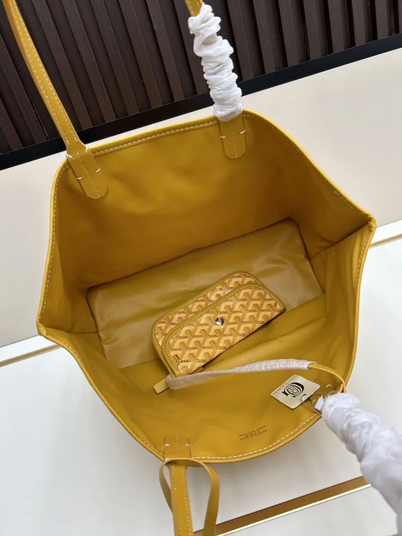 Goyard Yellow Shopping Tote Bag 489 with Pouch - Image 6