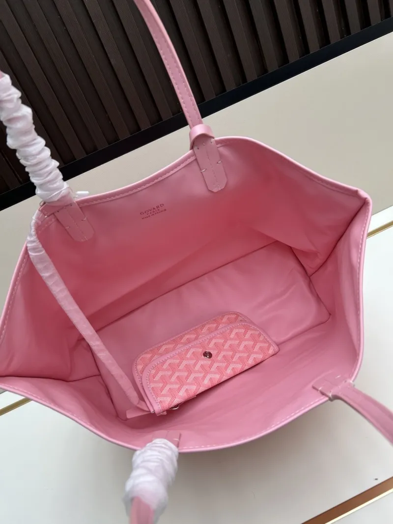 Goyard Pink Tote Bag with Small Pouch - Image 7