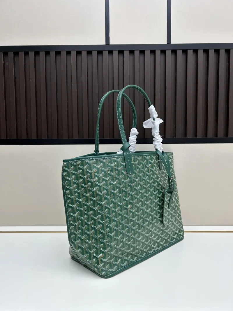 Alternative view of Goyard Green Tote Shopping Bag 491