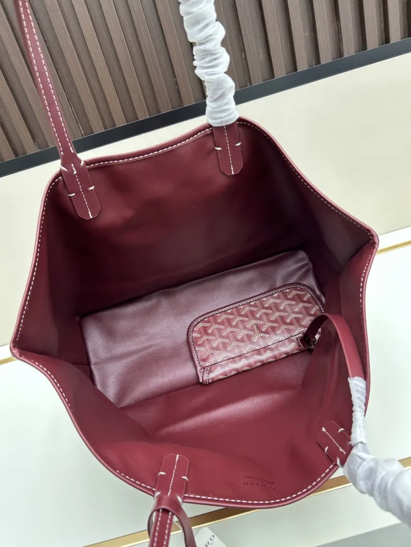 Goyard Burgundy Tote Bag 492 - Image 7