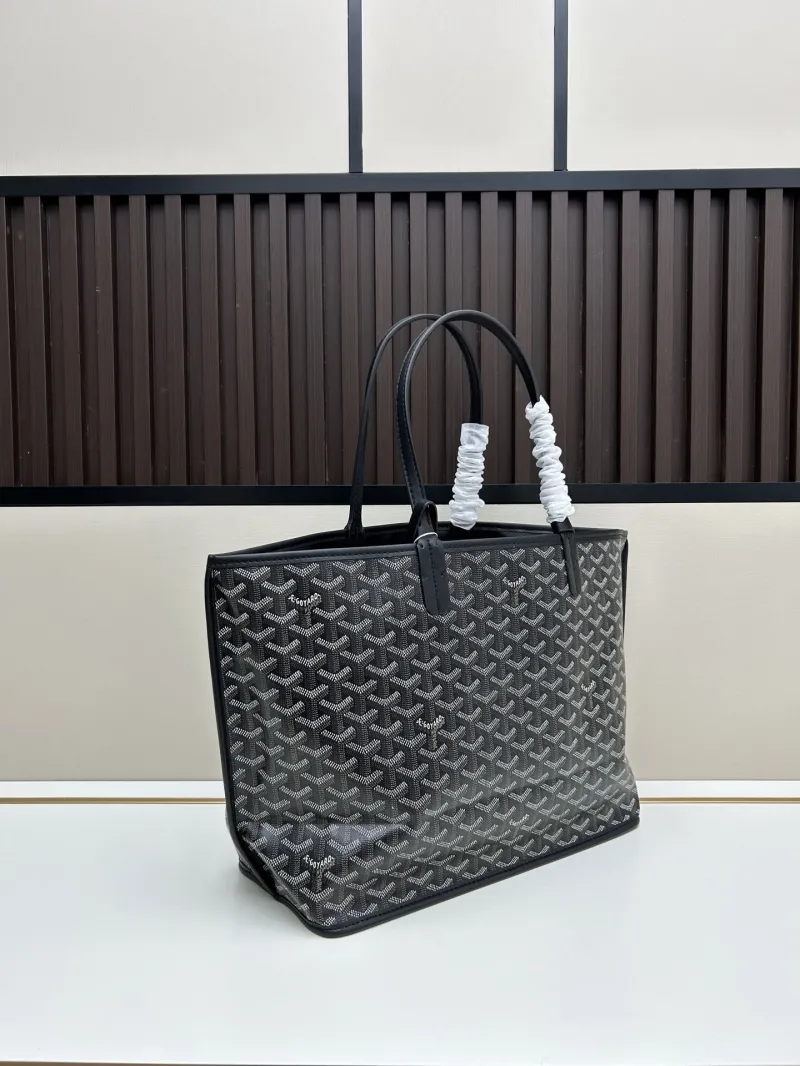 Alternative view of Goyard Black Monogram Tote Bag with Pouch