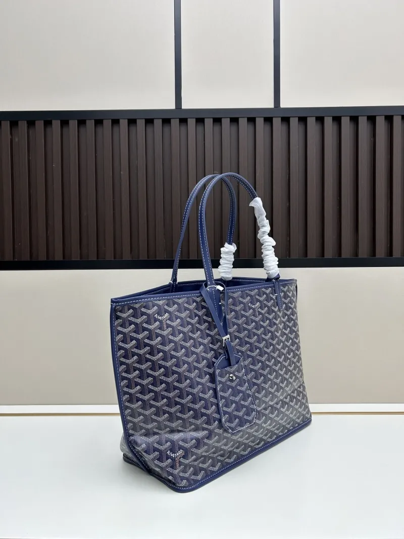 Alternative view of Goyard Navy Blue Tote Bag with Pouch