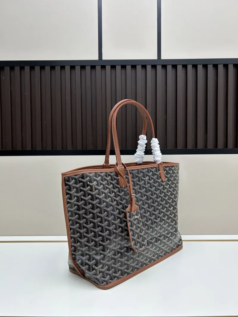Alternative view of Goyard Black Brown Tote Bag with Pouch SKU 495