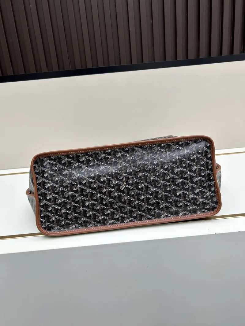 Goyard Black Brown Tote Bag with Pouch SKU 495 - Image 5