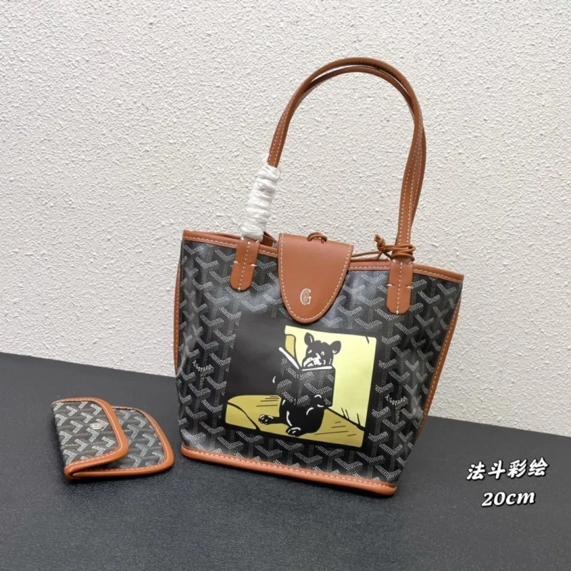 Goyard French Bulldog Print Tote Bag 20cm