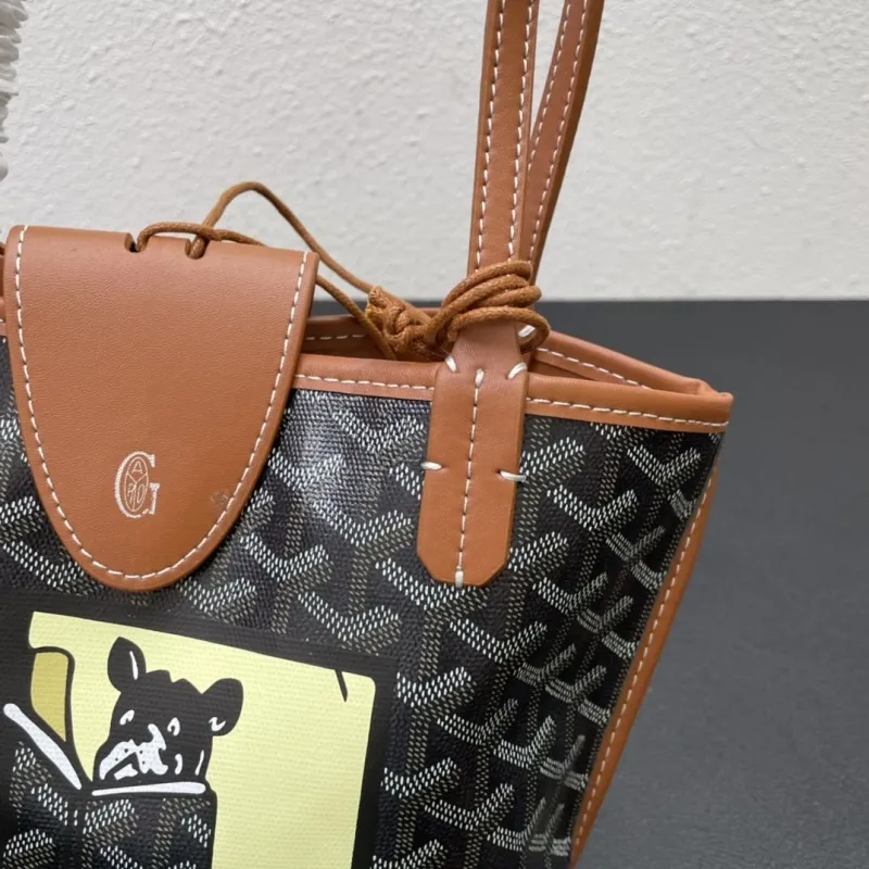 Goyard French Bulldog Print Tote Bag 20cm - Image 7
