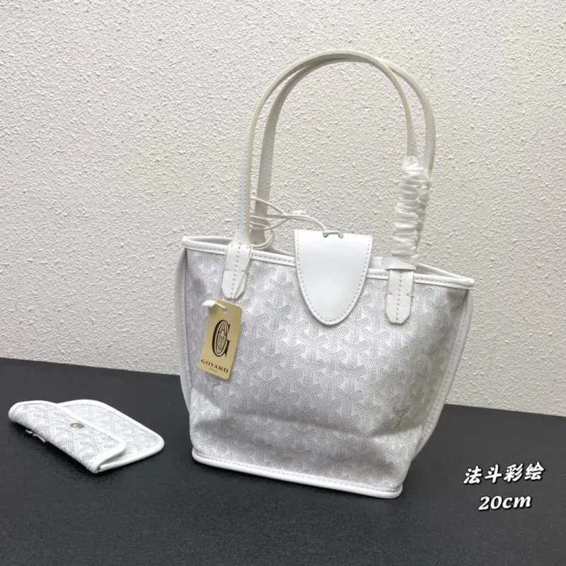 Alternative view of Goyard White French Bulldog Print Mini Tote Bag 20cm