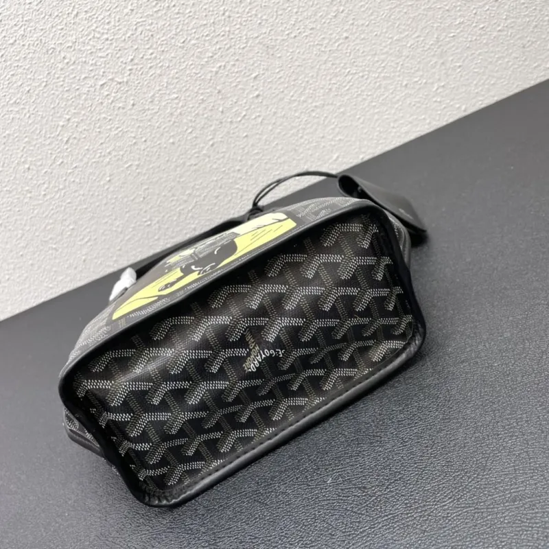 Goyard French Bulldog Print Mini Tote Bag 20cm Black - Image 6