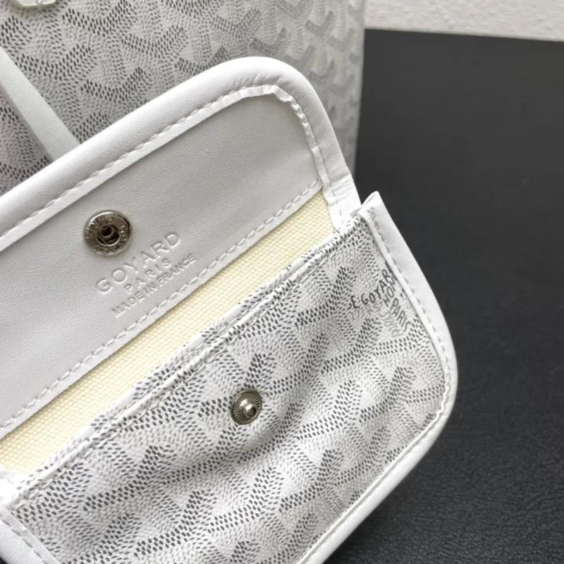 Goyard White Small Tote Bag 503 - Image 7