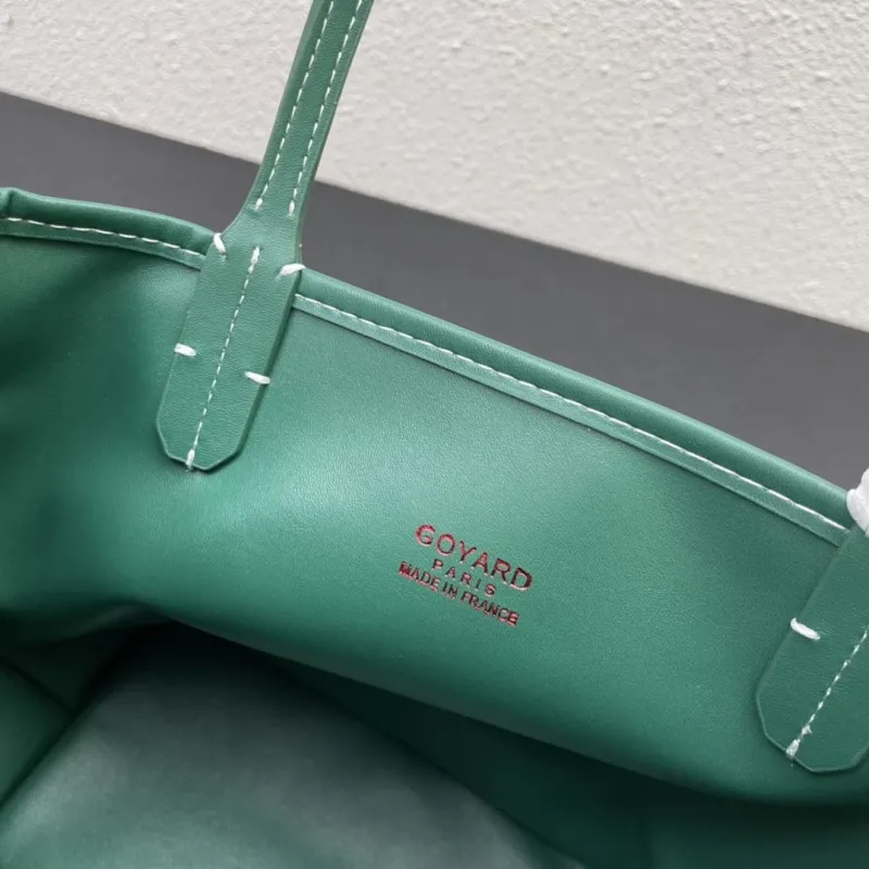 Goyard Green Small Tote Bag with Pouch - Image 8