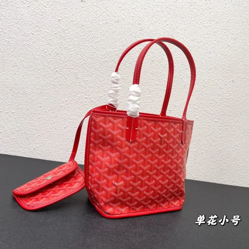 Goyard Red Small Tote Bag with Pouch 505 - Image 3