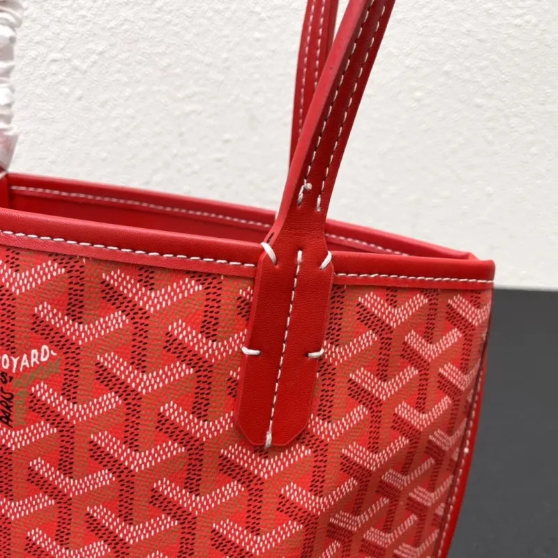 Goyard Red Small Tote Bag with Pouch 505 - Image 6