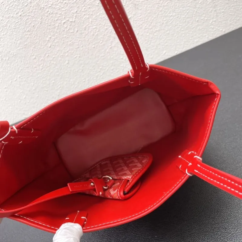 Goyard Red Small Tote Bag with Pouch 505 - Image 8
