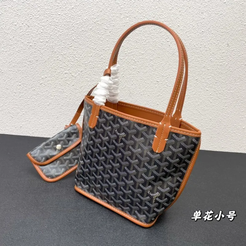 Alternative view of Goyard Small Black Shopping Tote Bag with Pouch